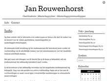 Tablet Screenshot of janrouwenhorst.com